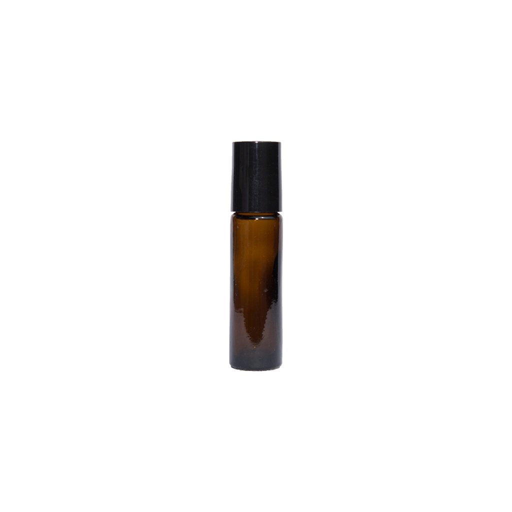 10 ml Braunglas Roll-On Fläschchen mit schwarzer Verschlusskappe (6er Pack)