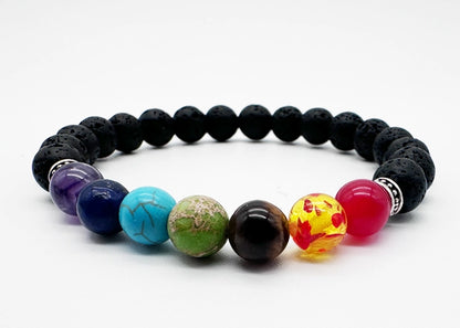 Lava 7 Chakra Healing Balance Armband Damen und Herren