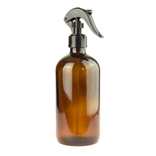 500ml amber glass bottle with spray head (individual item)
